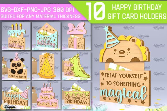 Download Birthday Gift Card Holders Laser Bundle - Gift Collection
