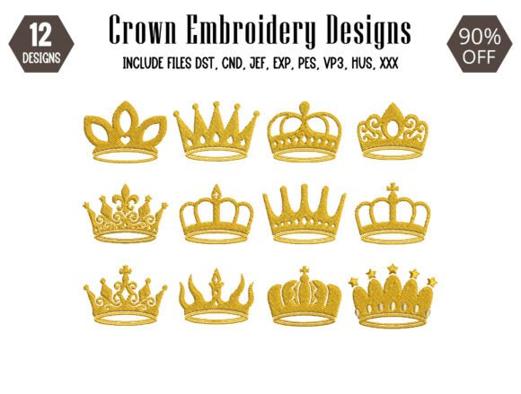 Download Royal Crown Embroidery Design - Premium Bundle