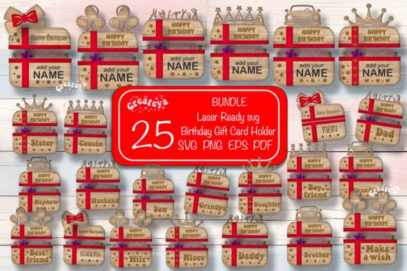 Download Birthday Gift Card Holder Bundle Laser - Gift Collection