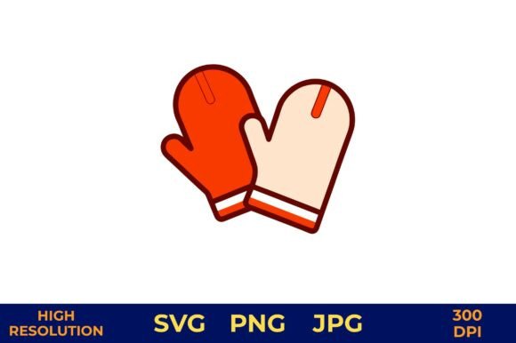 Download Pair of Oven Mitts Vector Design - Oven mitts Collection