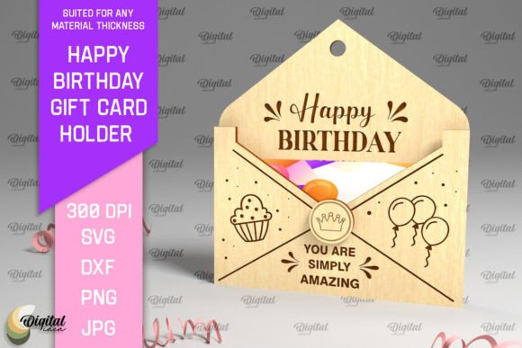 Download Happy Birthday Gift Card Holder Lasercut - Gift Collection